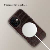 Selencia Croco Backcover mit MagSafe Apple iPhone 16 - Choco Brown