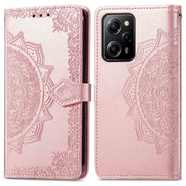 imoshion Mandala Klapphülle für das Xiaomi Poco X5 Pro 5G - Rose Gold