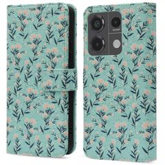 imoshion Design Klapphülle Xiaomi Redmi Note 13 Pro (5G) / Poco X6 - Blue Flowers