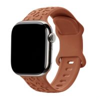 imoshion Silikonarmband Leopardenmuster für Apple Watch Series 1 - 9 / SE (38/40/41 mm) | Series 10 / 11 (42 mm) - Braun