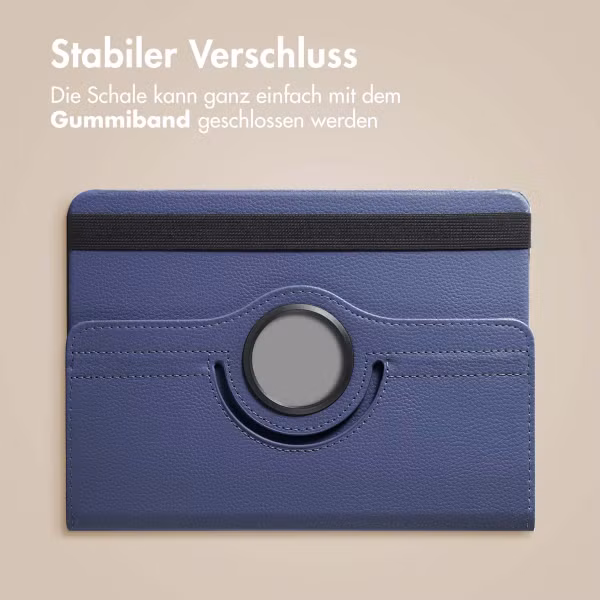 imoshion 360° drehbare Klapphülle Samsung Galaxy Tab S9 11.0 Zoll / Tab S10 FE / S9 FE 10.9 Zoll - Dunkelblau