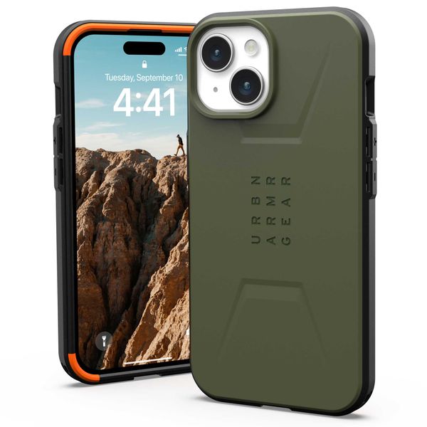 UAG Civilian Backcover MagSafe für das iPhone 15 - Olive Drab