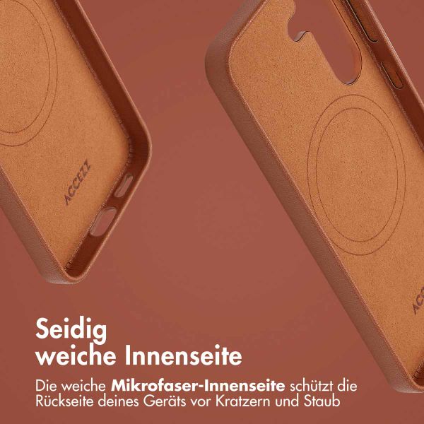 Accezz MagSafe Leather Backcover für das Samsung Galaxy S25 Plus - Sienna Brown