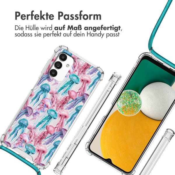 imoshion Design Hülle mit Band Samsung Galaxy A13 (5G) - Jellyfish Watercolor