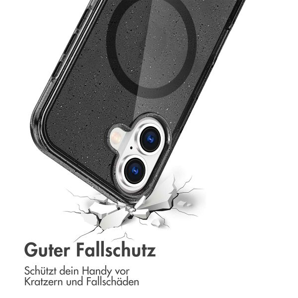 imoshion Sparkle Back Cover mit MagSafe für das Apple iPhone 16 - Glitzer Schwarz
