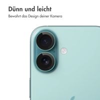 imoshion 2er-Pack Objektivschutz für Kamera für das Apple iPhone 16 / 16 Plus - Teal