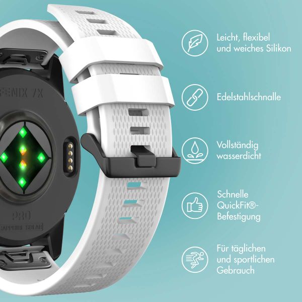 imoshion QuickFit® Silikonarmband -   Garmin 26 mm Anschluss - Weiß