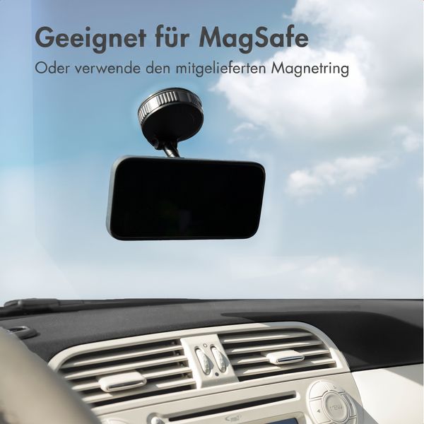 imoshion Handyhalterung Auto mit MagSafe - 360° drehbar - mit Saugnapf - magnetisch - universell - schwarz