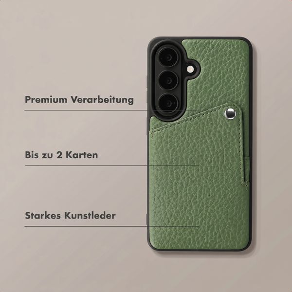 Selencia Riva Back Cover mit Kartenfach Samsung Galaxy S26 - Sage Green