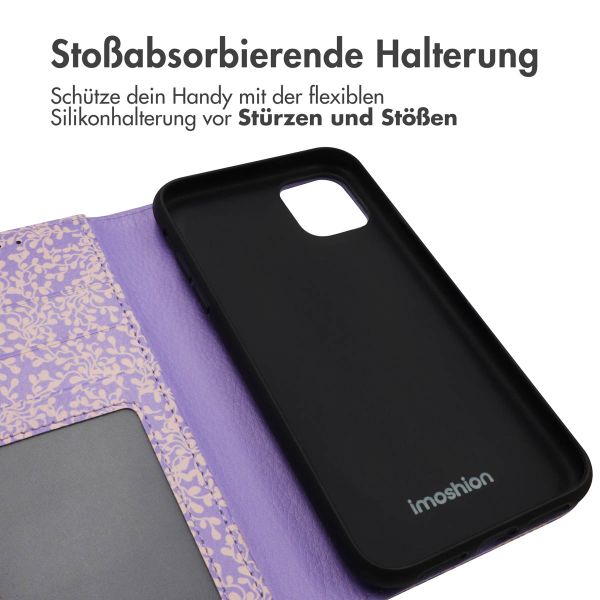 imoshion ﻿Design Klapphülle für das iPhone 11 - Purple White Flowers