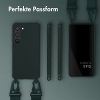 Selencia SilikonHülle mit abnehmbarem Band Samsung Galaxy S23 - Dunkelgrün
