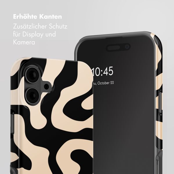 Selencia Vivid Back Cover Apple iPhone 16 - Art Wave Black