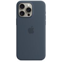 Apple Silikon-Case MagSafe für das iPhone 15 Pro Max - Storm Blue