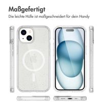 imoshion Sparkle Back Cover mit MagSafe Apple iPhone 15 - Glitzer Transparent