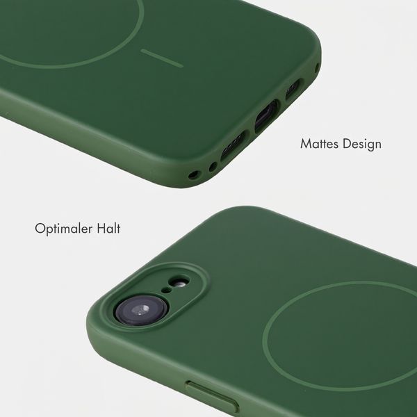 Accezz Grip Backcover mit MagSafe Apple iPhone 17e / 16e - Dunkelgrün