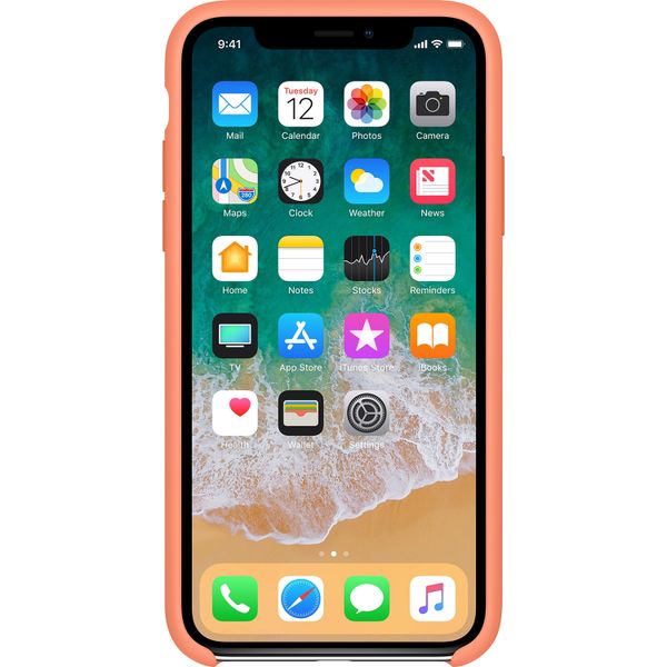 Apple Silikon-Case für das iPhone X - Peach