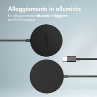 Accezz Wireless Charger USB-C - Drahtloses MagSafe- und Qi2-Ladegerät - 1 Meter - Schwarz