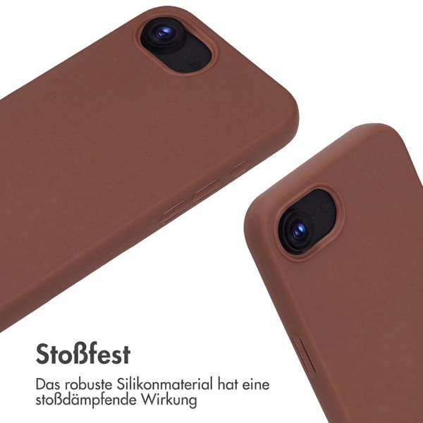 imoshion SilikonHülle mit Band Apple iPhone 17e / 16e - Braun