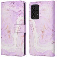 imoshion ﻿Design Klapphülle für das Samsung Galaxy A53 - Purple Marble