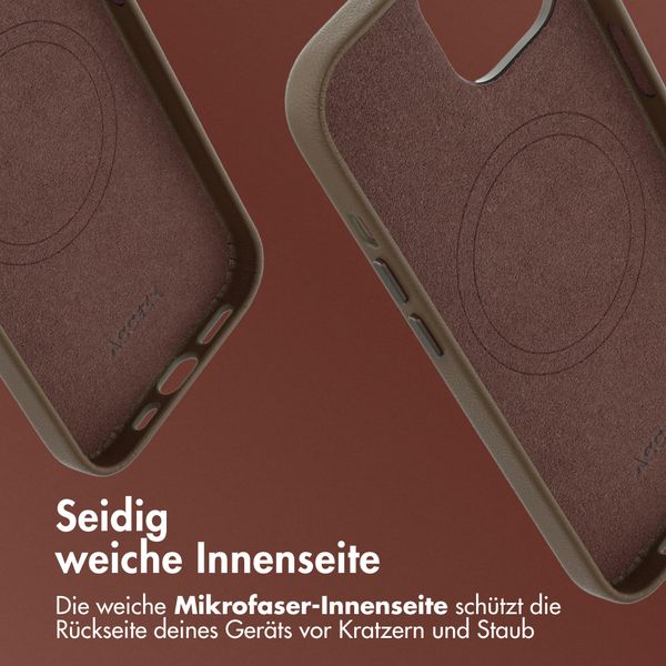 Accezz MagSafe Leather Backcover Apple iPhone 15 - Kaffeebraun