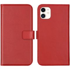 Selencia Echtleder Klapphülle iPhone 11 - Rot