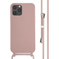 imoshion Silikonhülle mit Band für das Apple iPhone 12 (Pro) - Sand Pink