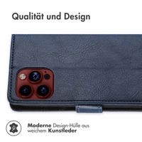 imoshion Luxuriöse Klapphülle für das iPhone 15 Pro - Dunkelblau