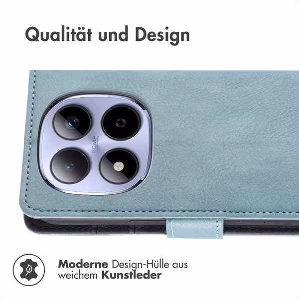 imoshion Luxuriöse Klapphülle Xiaomi Redmi Note 15 Pro Plus (5G) - Hellblau