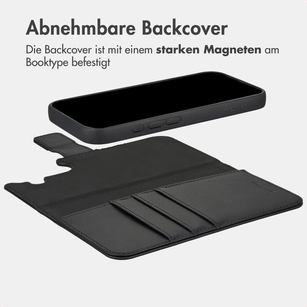 imoshion Herausnehmbare 2-in-1 Luxus-Bookcase Apple iPhone 16 - Schwarz