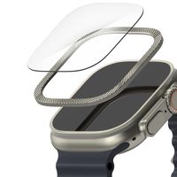 Ringke Bezel Styling + Displayschutz für die Apple Watch Ultra - 49 mm - Knurling Titanium