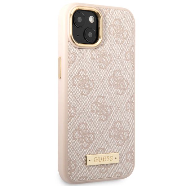 Guess 4G Logo Monogramm MagSafe Back Cover Apple iPhone 14 - Rosa