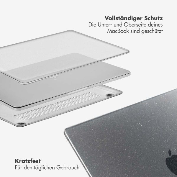 Selencia Glitzer Cover Apple MacBook Air 13 Zoll (2022 / 2024 M3 chip / 2025 M4 chip) - Transparent