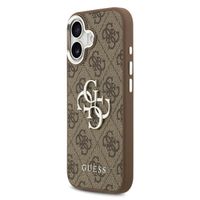 Guess 4G Metal Logo Back Cover Apple iPhone 17 - Silver Edge - Brown