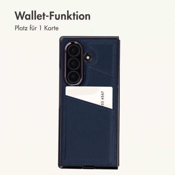 imoshion Kunstleder MagSafe Backcover mit Kartenfach Samsung Galaxy Z Fold 8 Ultra - Dunkelblau