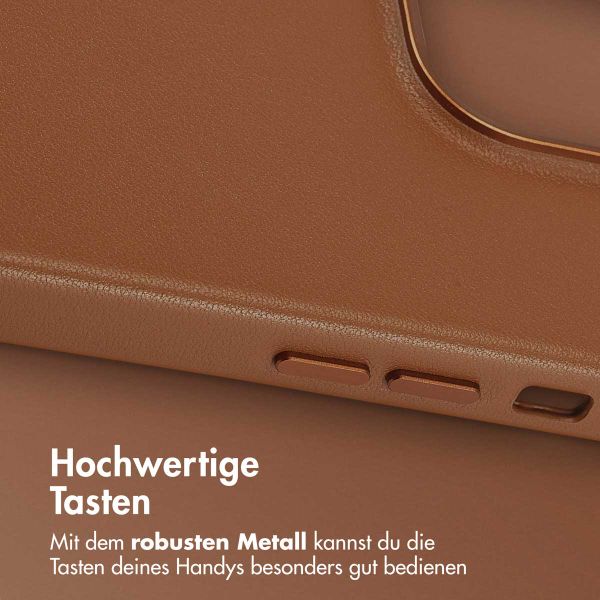 Accezz MagSafe Leather Backcover für das iPhone 14 Pro - Sienna Brown