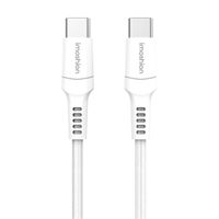 imoshion Braided USB-C-zu-USB-C Kabel - 0,25 Meter - Weiß