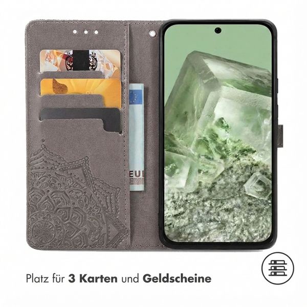 imoshion Mandala Klapphülle Google Pixel 8a - Grau