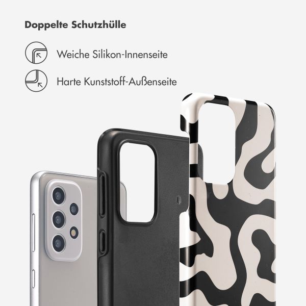 Selencia Vivid Tough Back Cover für das Samsung Galaxy A33 - Art Wave Black