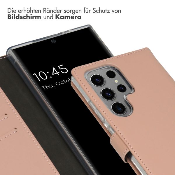 Selencia Echtleder Klapphülle für das Samsung Galaxy S24 Ultra - Dusty Pink