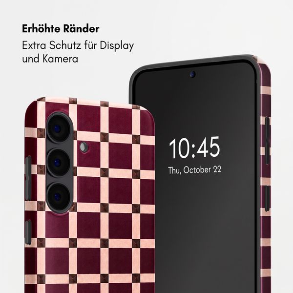 Selencia Vivid Back Cover Samsung Galaxy S24 - Check This Burgundy