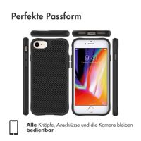 imoshion Rugged Hybrid Carbon Case Apple iPhone SE (2022 / 2020) / 8 / 7 - Schwarz