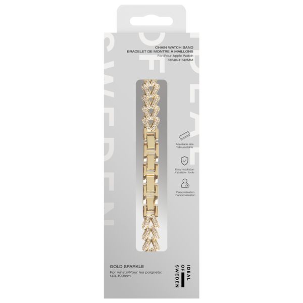 iDeal of Sweden Delicate Chain Watch Band für Apple Watch | 38/40/41/42 mm - Gold Sparkle