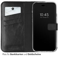 Selencia Echtleder Klapphülle iPhone 14 Pro - Schwarz