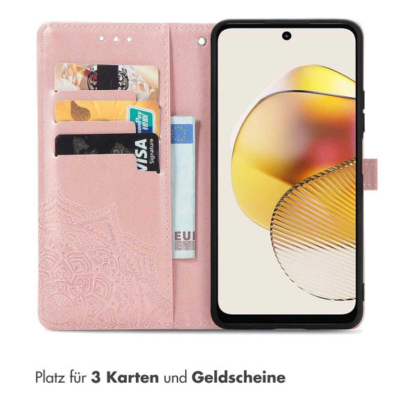 imoshion Mandala Klapphülle für das Motorola Moto G73 - Rose Gold