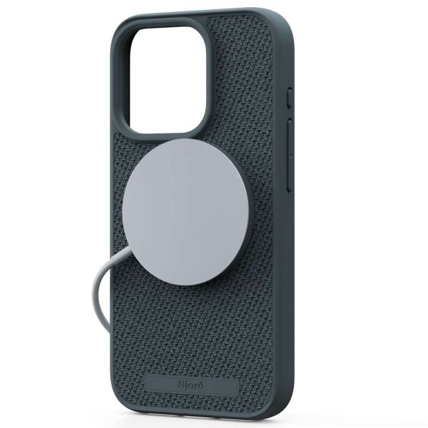 Njorð Collections Fabric MagSafe Case für das iPhone 15 Pro - Dark Grey