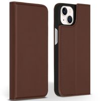 Accezz Premium Leather Slim Klapphülle Apple iPhone 13 - Braun