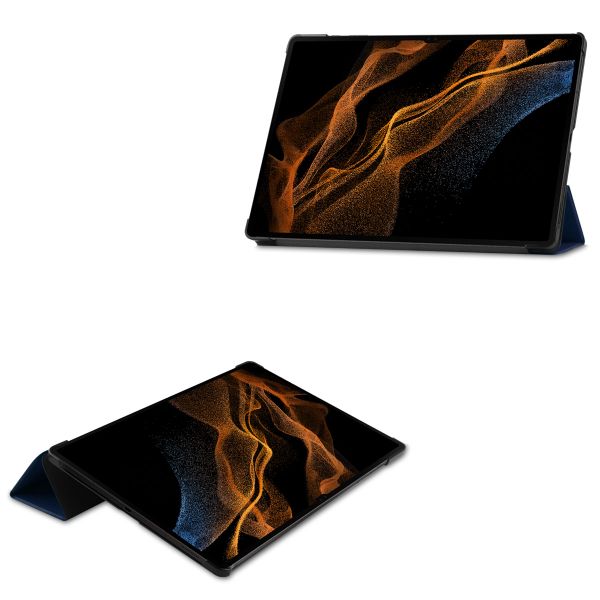 imoshion Trifold Klapphülle Galaxy Tab S8 Ultra - Dunkelblau