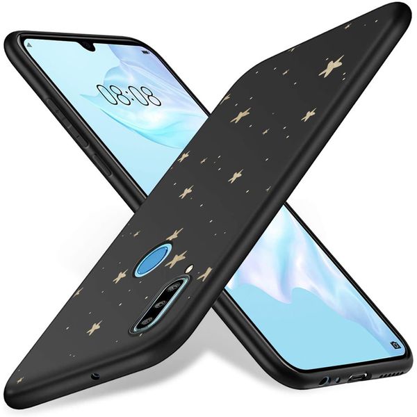 imoshion Design Hülle für das Huawei P30 Lite - Sterne / Schwarz