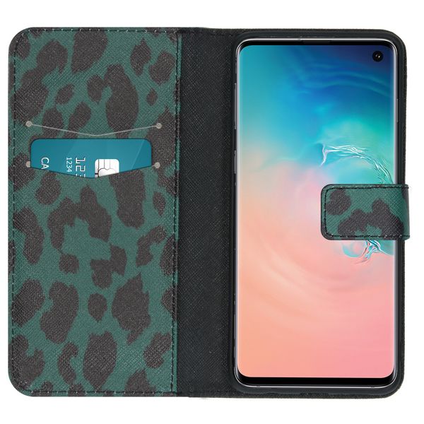 imoshion Design TPU Klapphülle Samsung Galaxy S10 - Green Leopard