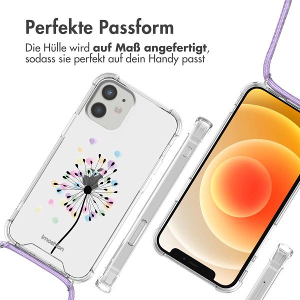 imoshion Design Hülle mit Band für das iPhone 12 Mini - Sandstone Dandelion